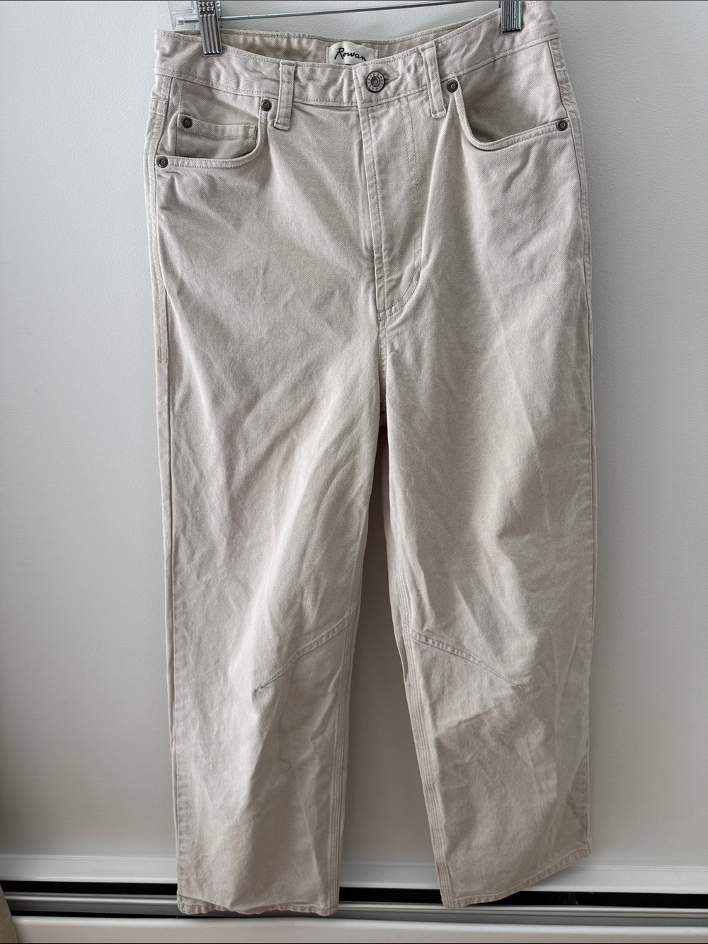 Rowan Women’s Cream Straight-Leg Jeans